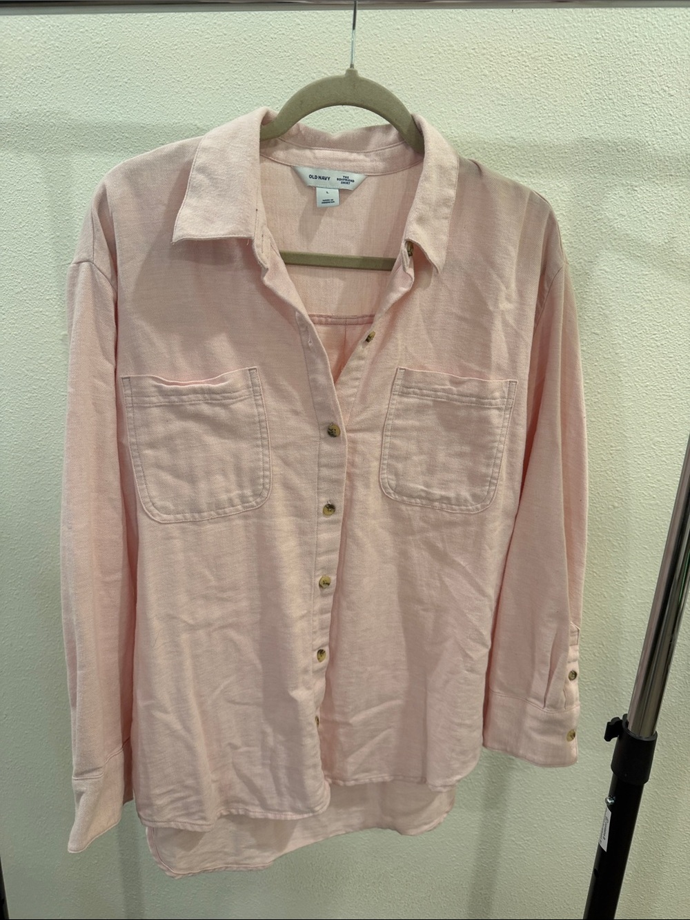 Old Navy Pale Pink Button-Down Shirt
